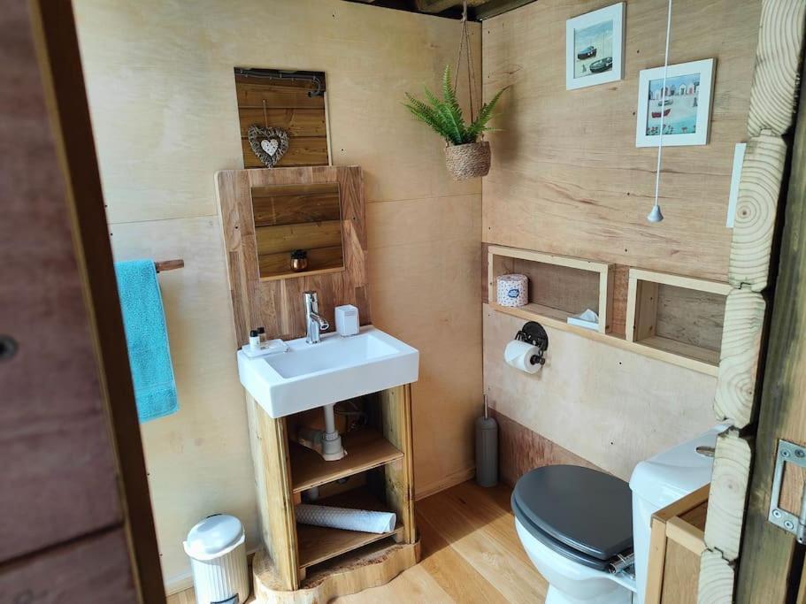 Little Swelle Cabin With Awesome Sea Views Poundstock Dış mekan fotoğraf
